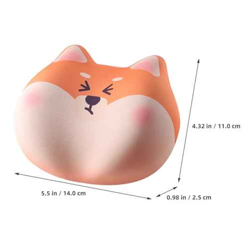Cabilock Ergonomische Maus Handgelenkauflage aus Silikon und Memory Foam mit Rutschfester Unterseite und Niedlichem Hundemotiv für Büro und Gaming Bild 3