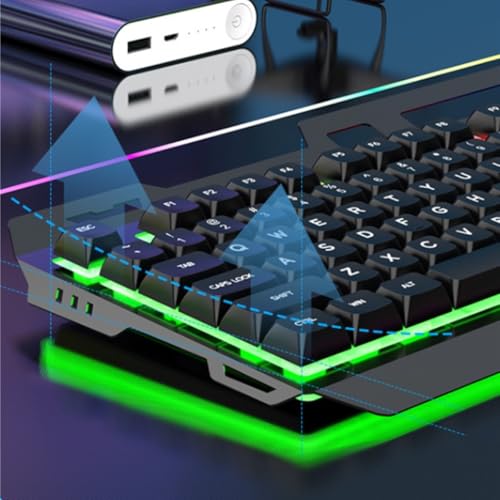 Tastatur Maus Tastatur-Maus-Kombination, Gaming-Tastatur-Maus-Set mit kabelgebundener Tastatur for Computer-Laptop Kombi Bild 4