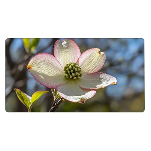 Gaming Mauspad, 100x200cmx3mm GroßEs Mousepad,wasserdichte Gewebe, Rutschfester Gummiunterseite, BüRobedarf, Verbesserte PräZision Und Geschwindigkeit, Blumen Landschaft JX2B-309 Bild 2