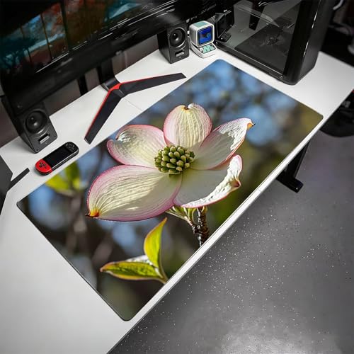 Gaming Mauspad, 100x200cmx3mm GroßEs Mousepad,wasserdichte Gewebe, Rutschfester Gummiunterseite, BüRobedarf, Verbesserte PräZision Und Geschwindigkeit, Blumen Landschaft JX2B-309 Bild 3