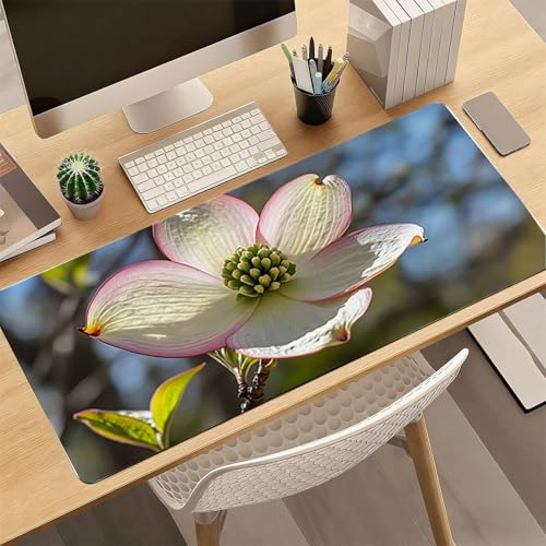Gaming Mauspad, 100x200cmx3mm GroßEs Mousepad,wasserdichte Gewebe, Rutschfester Gummiunterseite, BüRobedarf, Verbesserte PräZision Und Geschwindigkeit, Blumen Landschaft JX2B-309 Bild 4