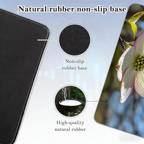 Gaming Mauspad, 100x200cmx3mm GroßEs Mousepad,wasserdichte Gewebe, Rutschfester Gummiunterseite, BüRobedarf, Verbesserte PräZision Und Geschwindigkeit, Blumen Landschaft JX2B-309 Bild 5