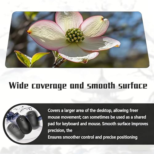 Gaming Mauspad, 100x200cmx3mm GroßEs Mousepad,wasserdichte Gewebe, Rutschfester Gummiunterseite, BüRobedarf, Verbesserte PräZision Und Geschwindigkeit, Blumen Landschaft JX2B-309 Bild 6