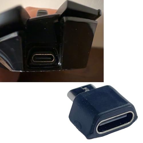 Ergonomischer MicroUSB auf Typ C Adapter, Ersatz für die kabellose Gaming Maus G502, Kunststoff, Metall, MicroUSB auf Typ C Bild 2