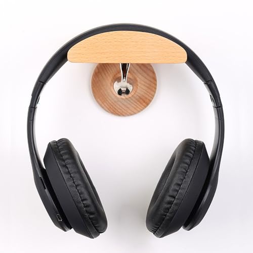 Cabilock Kopfhörerhalterung Wand Holz Praktischer Headset Präsentationsständer für Schule und Gaming mit Multifunktionalem Haken Bild 7