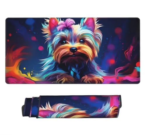Mauspad XXL 1200x600mm, Tiere Mousepad XXL Mauspad Gaming Hund Mouse Pad mit Genähten Kanten, Rutschfest und Wasserabweisend Schreibtisch Unterlage Groß Desk Mat für Tastatur und Maus -MP1122 Bild 2