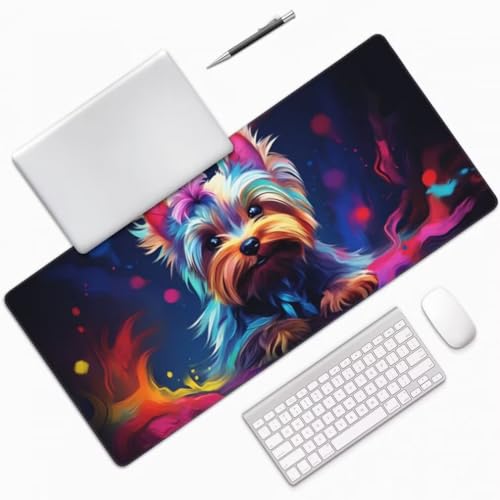 Mauspad XXL 1200x600mm, Tiere Mousepad XXL Mauspad Gaming Hund Mouse Pad mit Genähten Kanten, Rutschfest und Wasserabweisend Schreibtisch Unterlage Groß Desk Mat für Tastatur und Maus -MP1122 Bild 3