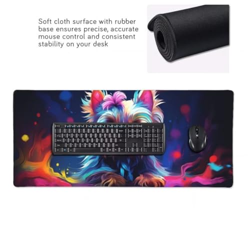 Mauspad XXL 1200x600mm, Tiere Mousepad XXL Mauspad Gaming Hund Mouse Pad mit Genähten Kanten, Rutschfest und Wasserabweisend Schreibtisch Unterlage Groß Desk Mat für Tastatur und Maus -MP1122 Bild 4