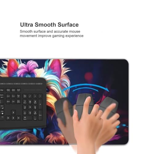 Mauspad XXL 1200x600mm, Tiere Mousepad XXL Mauspad Gaming Hund Mouse Pad mit Genähten Kanten, Rutschfest und Wasserabweisend Schreibtisch Unterlage Groß Desk Mat für Tastatur und Maus -MP1122 Bild 6