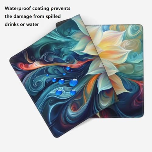Gaming Mauspad XXL Chrysantheme, Großes Mousepad 1200 x 600 x 3 mm, Mouse Pad Groß, Schreibtischunterlage Blumen Wasserdicht, Genähte Kanten Mauspads, rutschfeste Gummibasis Maus Pad -MP1085 Bild 5