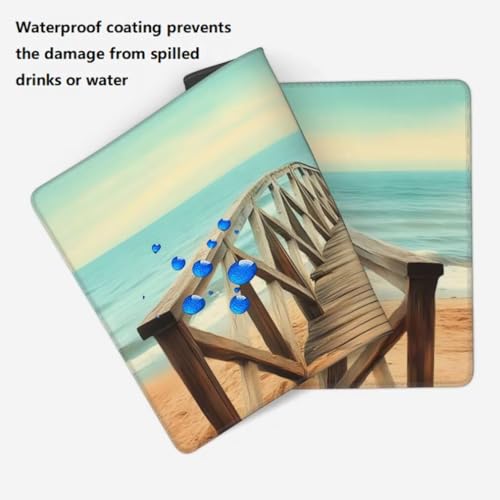 Mauspad XXL 1200x600mm, Holzbrücke Mousepad XXL Mauspad Gaming Meer Mouse Pad mit Genähten Kanten, Rutschfest und Wasserabweisend Schreibtisch Unterlage Groß Desk Mat für Tastatur und Maus -MP1110 Bild 6