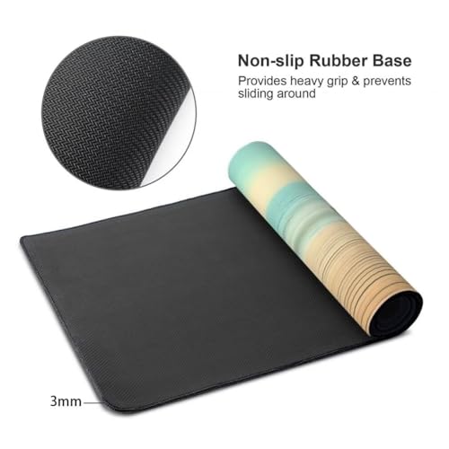 Mauspad XXL 1200x600mm, Holzbrücke Mousepad XXL Mauspad Gaming Meer Mouse Pad mit Genähten Kanten, Rutschfest und Wasserabweisend Schreibtisch Unterlage Groß Desk Mat für Tastatur und Maus -MP1110 Bild 7