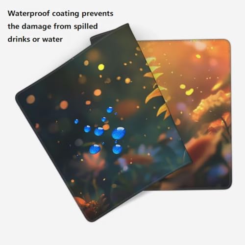 Gaming Mauspad XXL Sonnenblumen, Großes Mousepad 1200 x 600 x 3 mm, Mouse Pad Groß, Schreibtischunterlage Blumen Wasserdicht, Genähte Kanten Mauspads, rutschfeste Gummibasis Maus Pad -MP1099 Bild 6