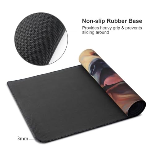 Mauspad XXL 1200x600mm, Hund Mousepad XXL Mauspad Gaming Blumen Mouse Pad mit Genähten Kanten, Rutschfest und Wasserabweisend Schreibtisch Unterlage Groß Desk Mat für Tastatur und Maus -MP1058 Bild 7