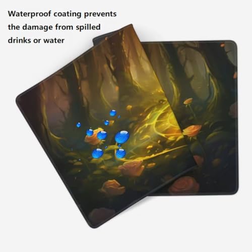 Mauspad XXL 1200x600mm, Goldene Rose Mousepad XXL Mauspad Gaming Wald Mouse Pad mit Genähten Kanten, Rutschfest und Wasserabweisend Schreibtisch Unterlage Groß Desk Mat für Tastatur und Maus -MP1112 Bild 5