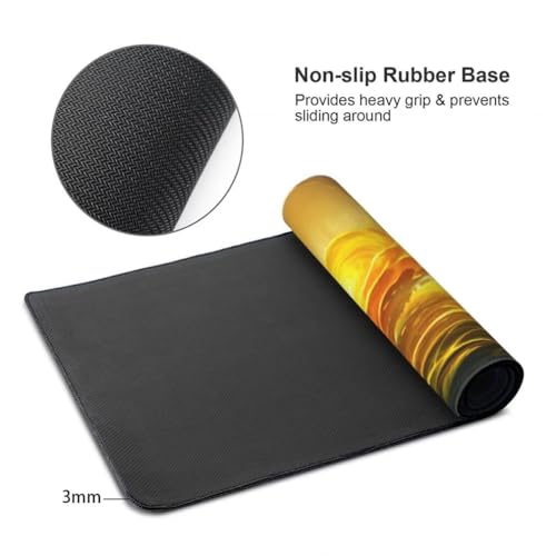 Mauspad XXL 1200x600mm, Goldene Rose Mousepad XXL Mauspad Gaming Wald Mouse Pad mit Genähten Kanten, Rutschfest und Wasserabweisend Schreibtisch Unterlage Groß Desk Mat für Tastatur und Maus -MP1112 Bild 7