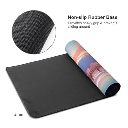 Mauspad XXL 1200x600mm, Japanische Kirschblüte Mousepad XXL Mauspad Gaming Berg Fuji Mouse Pad mit Genähten Kanten, Rutschfest Schreibtisch Unterlage Groß Desk Mat für Tastatur und Maus -MP1130 Bild 7