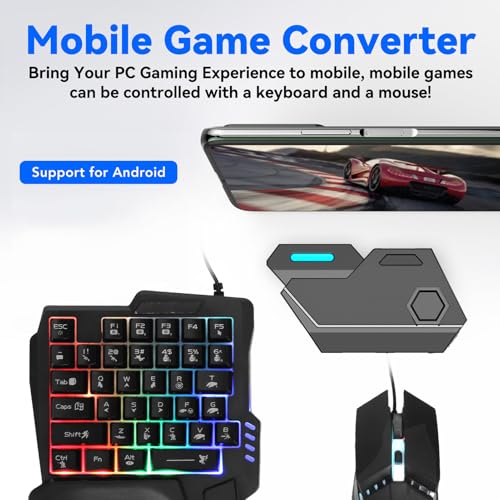 Haofy Bluetooth 5.2 Gaming-Tastatur-Maus-Konverter, Multifunktional, Zum Spielen von -Handheld-Spielen für PUBG Mobile, 4-in-1-Kombipaket Bild 2