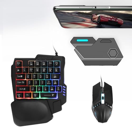 Haofy Bluetooth 5.2 Gaming-Tastatur-Maus-Konverter, Multifunktional, Zum Spielen von -Handheld-Spielen für PUBG Mobile, 4-in-1-Kombipaket Bild 3