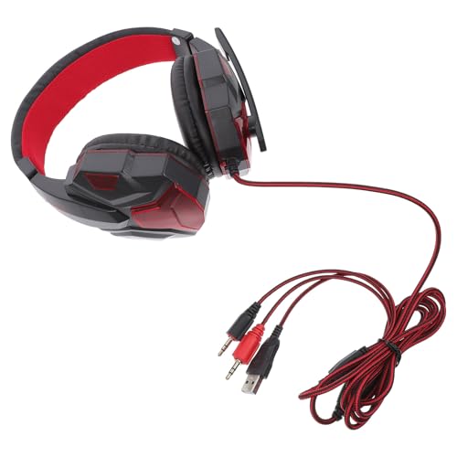Gaming Kopfhörer mit Mikrofon und Geräuschunterdrückung Over Ear Headset mit Proteinbezogenen Ohrpolstern und Geflochtenem USB Kabel Fürpc Gaming Bild 1