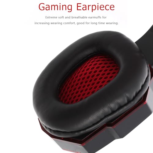 PRETYZOOM Stereo Gaming Headset mit Omnidirektionalem Mikrofon und Geräuschunterdrückung Over Ear Kopfhörer mit Proteinbezogenen Ohrpolstern und Geflochtenem USB Kabel Fürpc und Laptop Bild 7