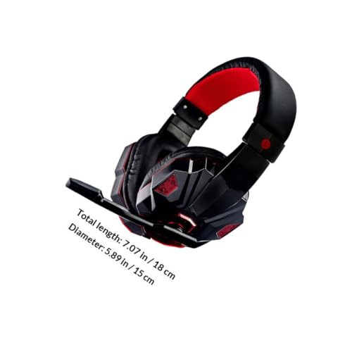 Cabilock Leuchtendes Gaming Headset mit Mikrofon On Ear 3,5-MM USB Anschluss Lautstärkeregelung Weiche Ohrpolster ABS Bild 2
