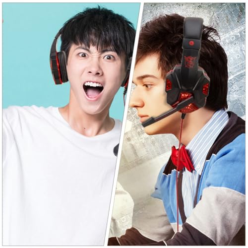 Cabilock Leuchtendes Gaming Headset mit Mikrofon On Ear 3,5-MM USB Anschluss Lautstärkeregelung Weiche Ohrpolster ABS Bild 7