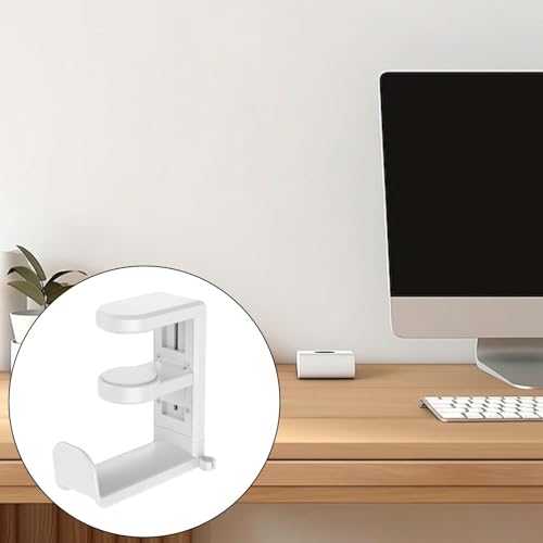 Platzsparende Headset Halterung unter dem Schreibtisch, verstellbare drehbare Armklemme, Kabelclip Organizer für Gaming Zubehör, Gaming Headset unter dem Schreibtisch Bild 5