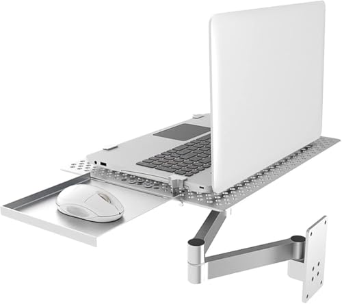Laptop-Ständer, verstellbare und faltbare Wandhalterung mit Mausablage, platzsparender multifunktionaler Notebook-Ständer für Home Office, Gaming & Workstation Bild 1