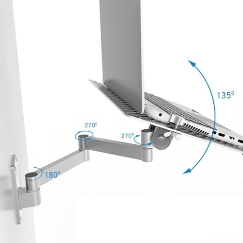Laptop-Ständer, verstellbare und faltbare Wandhalterung mit Mausablage, platzsparender multifunktionaler Notebook-Ständer für Home Office, Gaming & Workstation Bild 3