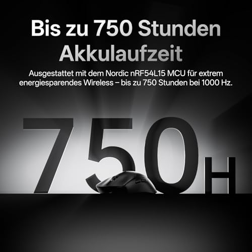 Rapoo VT7 Kabellose Gaming-Maus, Echte 8000Hz Abfragerate, 26K DPI Sensor, 53g Ultraleicht, 750 Std. Akku, Nordic nRF54L15 MCU, 100 Millionen Mechanische Schalter, 10 Programmierbare Tasten, Schwarz Bild 4