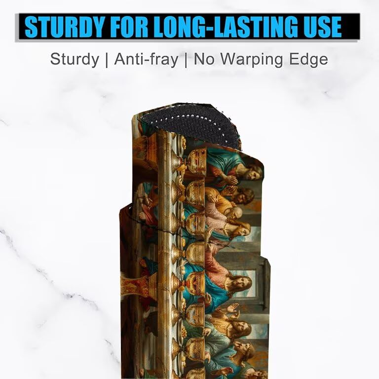 Schreibtischunterlage Mann Mauspad XXL 120x60cm Mousepad Das Letzte Abendmahl Gaming Mauspad mit Nicht rutschender Unterlage, Vernähte Kanten WassXerdicht Anti-Rutsch Maus Pad für PC, Office F0-1151 Bild 3