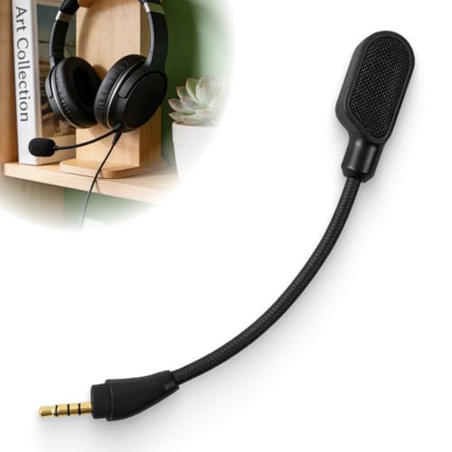 Ersatz-Mikrofon für Gaming-Headsets, abnehmbares Mikrofon mit Rauschunterdrückung, LED-Stummschaltung, kompatibel mit kabelgebundenen & kabellosen Headsets für klare Sprachübertragung beim Gaming Bild 1