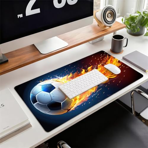 Mousepad XXL Gaming Rot , Rutschfeste Gummibasis & Geschmeidige Mikrofaser Oberfläche, Mauspad Verbessert Präzision und Geschwindigkeit Schreibtischunterlage Katze für Gamer Study Bürobedarf xg-1005 Bild 2