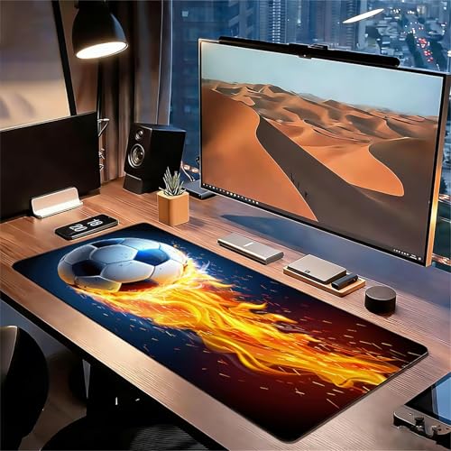 Mousepad XXL Gaming Rot , Rutschfeste Gummibasis & Geschmeidige Mikrofaser Oberfläche, Mauspad Verbessert Präzision und Geschwindigkeit Schreibtischunterlage Katze für Gamer Study Bürobedarf xg-1005 Bild 3
