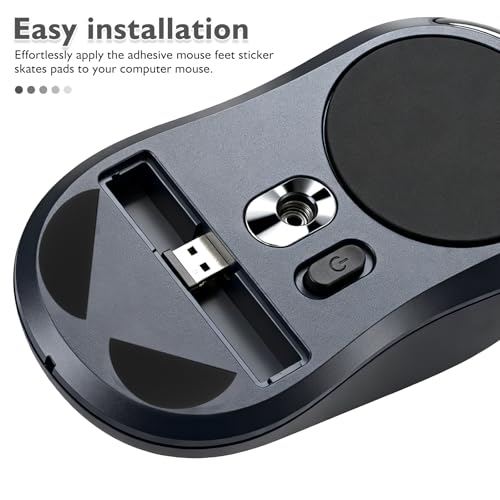 MAGICLULU Selbstklebende Mausfüße – Präzise Gleitpads 5 Stück aus Rutschfestem Verschleißfestem Material Ersatz Mausgleiter Kompatibel mit G402 für Gaming Mäuse und Tracking Zubehör Fürpc Bild 3