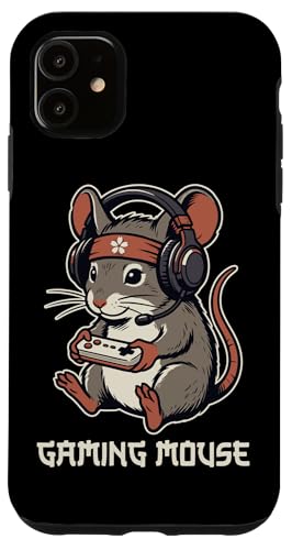 Hülle für iPhone 11 Gaming Maus Kawaii Lustig Wörtlich Retro Video Gamer Wortspiel Bild 1