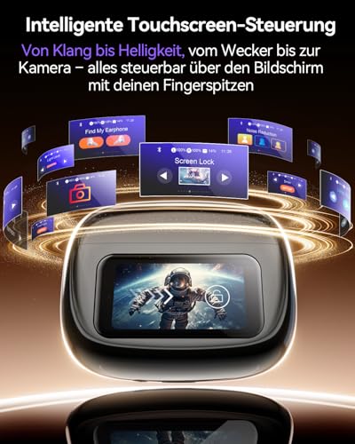 Kopfhörer Kabellos Bluetooth 5.4, In Ear Kopfhörer Bluetooth mit Touchscreen & 5 EQ Modi, Bluetooth Kopfhörer ANC/ENC Noise Cancelling, 8H Spielzeit, IPX7 Wasserdicht Sport & Gaming Kopfhörer-Schwarz Bild 2