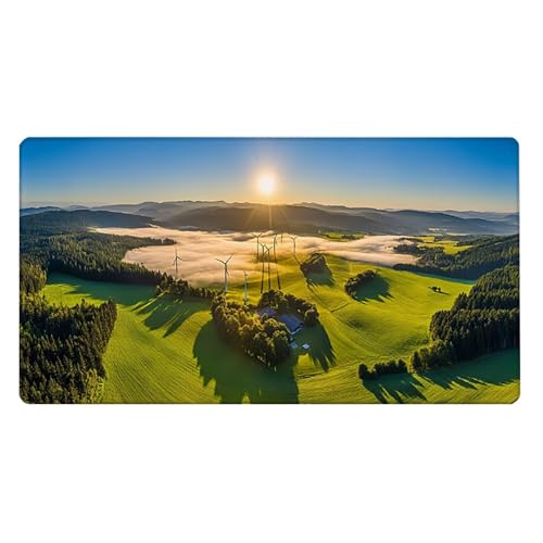 Gaming Mauspad, 100x200cmx3mm GroßEs Mousepad,wasserdichte Gewebe, Rutschfester Gummiunterseite, BüRobedarf, Verbesserte PräZision Und Geschwindigkeit, GrüNe Landwirtschaft JX2B-437 Bild 2