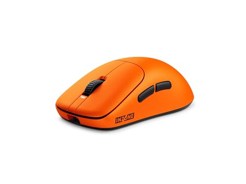 Sony INZONE Mouse-A Fnatic Edition Kabellose Gaming-Maus – Ultraleicht (48,4 g), 8000 Hz, 30K DPI PixArt-Sensor, optische Schalter, 90 Std. Akku, USB-C, mit Fnatic entwickelt – PC FPS Esports – Orange Bild 1