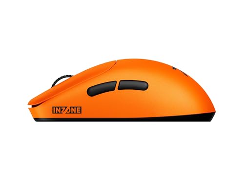 Sony INZONE Mouse-A Fnatic Edition Kabellose Gaming-Maus – Ultraleicht (48,4 g), 8000 Hz, 30K DPI PixArt-Sensor, optische Schalter, 90 Std. Akku, USB-C, mit Fnatic entwickelt – PC FPS Esports – Orange Bild 4