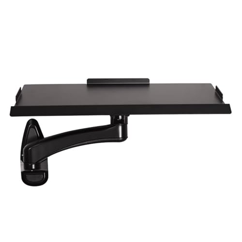 Tastaturablage, Wandhalterung, ergonomische Sitz-Steh-Schreibplattform mit voll beweglichem Drehgelenk, unterstützt bis zu 8 kg, kompatibel mit Standard-Gaming-Tastaturen und Mäusen Bild 1