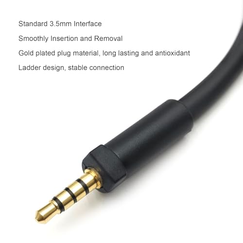 Yctze Hochwertiges, Abnehmbares 3,5-mm-Mikrofon-Ersatz-ROG-Gaming-Headset – Rauschunterdrückung, Flexibles Design und Animation – Anschließen und Installieren Bild 3