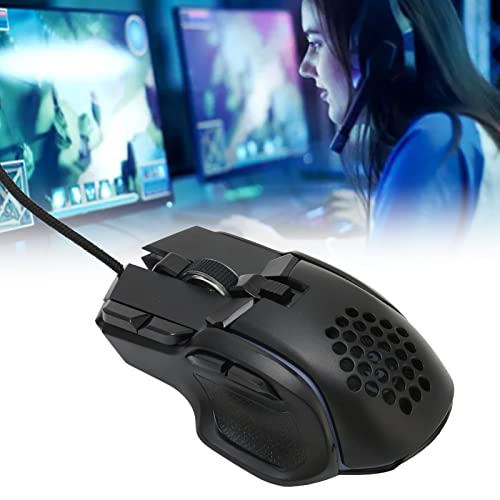 RGB-Gaming-Maus, Kabelgebundene Maus mit 12800 DPI, Programmierbare Tasten, Gaming-Gerät mit 13 RGB-Hintergrundbeleuchtungsmodi, Ideal für 10, 8, 7, Vista und Bild 3