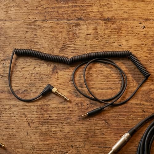 Kopfhörer-Ersatzkabel für EAH-DJ1200 RPDH1200 Gaming-Headset, für gebogenes Feder-Audiokabel mit ABS-Material, verlängerter Draht für Musik u Bild 5
