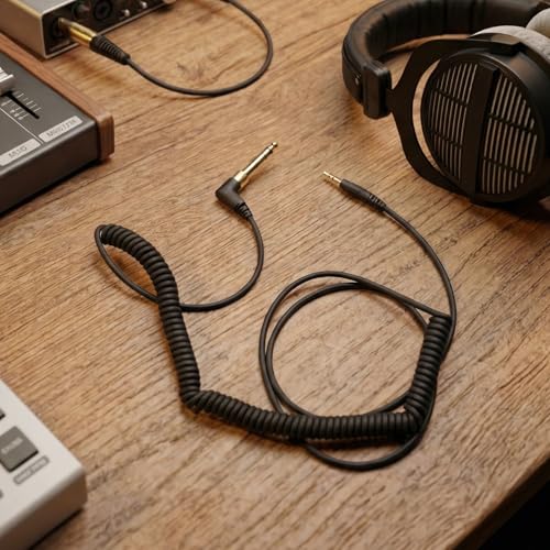 Kopfhörer-Ersatzkabel für EAH-DJ1200 RPDH1200 Gaming-Headset, für gebogenes Feder-Audiokabel mit ABS-Material, verlängerter Draht für Musik u Bild 6