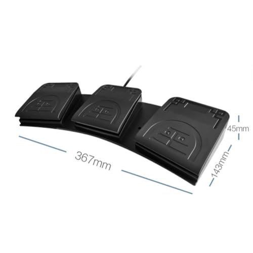 USB-Fuß-Dreifachschalter-Controller-Taste, individuelles Tastatur-Maus-Gaming-Pedal für medizinische Geräte, Instrumente, Computer, Büro Bild 2