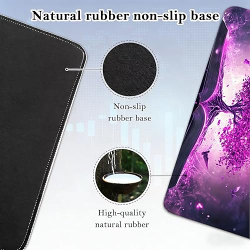 Gaming Mauspad, 100x200cmx3mm GroßEs Mousepad,wasserdichte Gewebe, Rutschfester Gummiunterseite, BüRobedarf, Verbesserte PräZision Und Geschwindigkeit, Vogel Baum JX2B-513 Bild 5