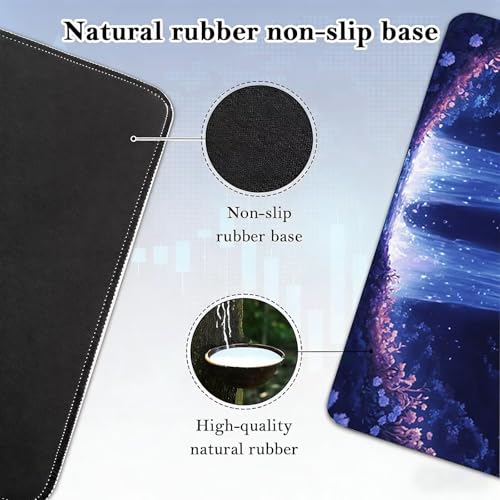 Gaming Mauspad, 100x200cmx3mm GroßEs Mousepad,wasserdichte Gewebe, Rutschfester Gummiunterseite, BüRobedarf, Verbesserte PräZision Und Geschwindigkeit, Fantasy Falls JX2B-489 Bild 5