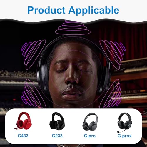 Headset Kabel Ersatz für Logitech G Pro X G433 G233 G Pro, 3,5 mm Kopfhörer Audiokabel Gaming Headset mit Lautstärke Mikrofonsteuerung, 2M Ersatzkabel KlinkenkabelGeflochtenes Kabel für PC PS4 Xbox Bild 4